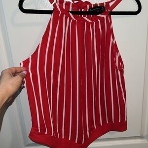 NY &co red and white halter top - size medium